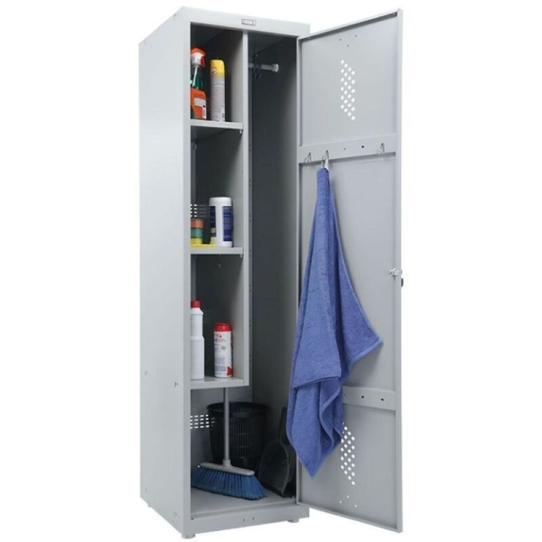 Шкаф хозяйственный металлический ML-11-50U (LS-11-50) (серый,   500х500х1830 мм)