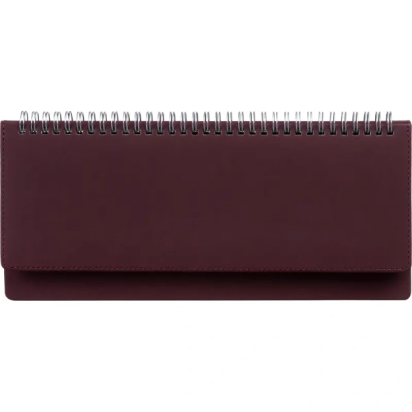 Планинг датированный 2026 год Attache Velvet искусственная кожа Soft Touch 64 листа  бордовый