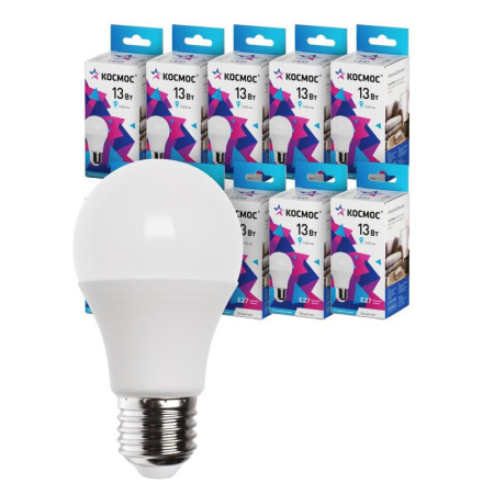 Лампа светодиодная Космос груша 13Вт E27 4500K 1040Лм 220В