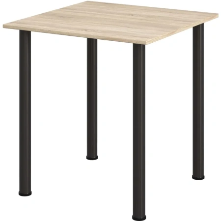 Стол обеденный Комус МДС (дуб сонома/черный, 700х700х760 мм)
