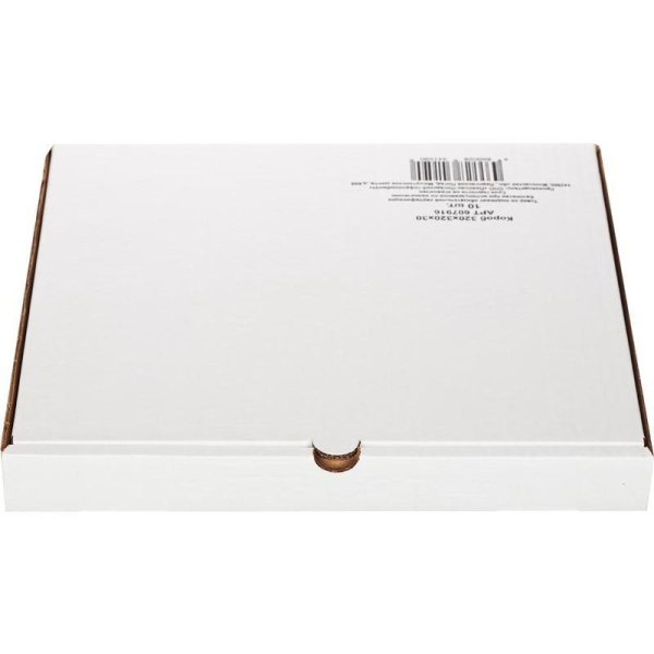 Короб картонный для пиццы 320х320х30 мм Т-23 беленый (10 штук в  упаковке)