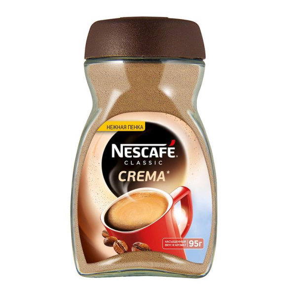 Кофе растворимый Nescafe Classic Crema 95 г (стекло)