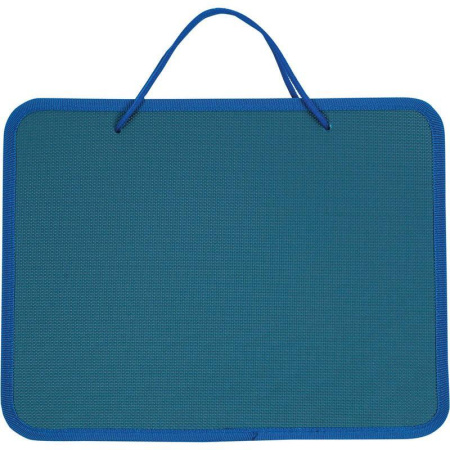 Папка-портфель пластиковая А4 синяя (270x350 мм, 1 отделение)