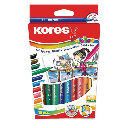 Набор фломастеров Kores Korellos 10 цветов Набор фломастеров Kores Korellos 10 цветов