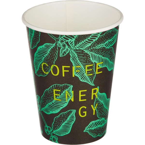 Стакан одноразовый бумажный 300 мл разноцветный 50 штук в упаковке Комус  Coffee Energy