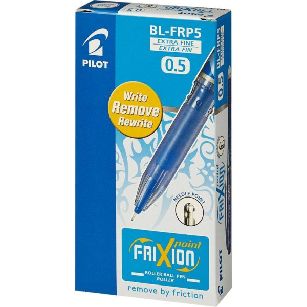 Ручка стирающаяся гелевая Pilot BL-FRP5 Frixion Pro синий, 0,25 мм (стираемая)
