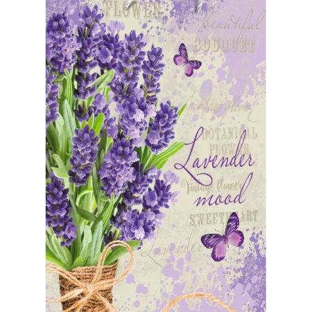 Пакет подарочный ламинация Хорошо лаванда (32.7x26x10 см)