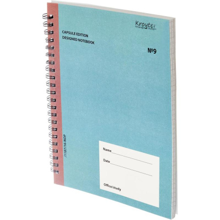 Бизнес-тетрадь Kroyter Офис А5 60 листов разноцветная в клетку на  спирали (145х206 мм)