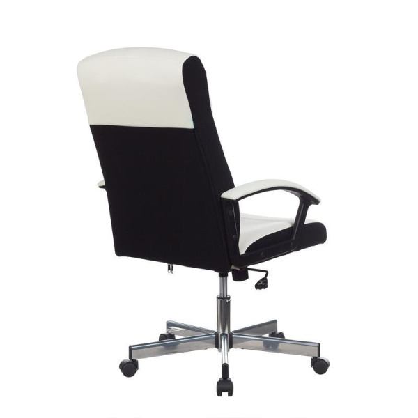 Кресло для руководителя Easy Chair 654 WH DSL PPU белое/черное (искусственная кожа/металл)
