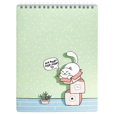 Блокнот Be Smart Mur-mur Коробки A5 80 листов в клетку на спирали