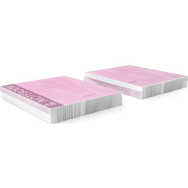 Тетрадь общая ErichKrause Neon А5+ 48 листов в клетку на скрепке  (обложка розовая)