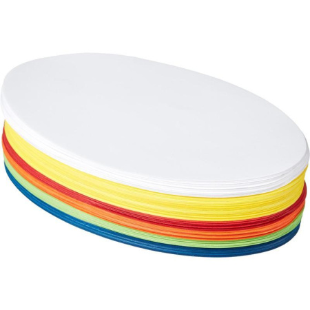 Карты модерационные для записей 110x190 мм разноцветные (овальные, плотность 130 г/кв.м)