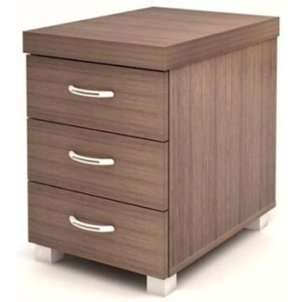 Тумба приставная Easy Director с центральным замком (дуб шамони темный, 420х590х590 мм, 3 ящика)