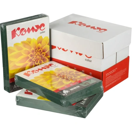 Бумага цветная для печати Комус Color изумруд интенсив (А4, 80 г/кв.м, 500 листов)