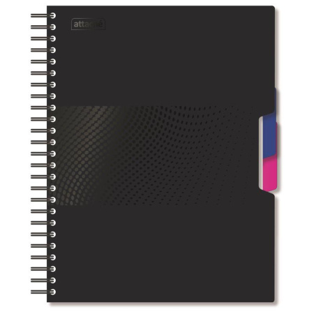 Бизнес-тетрадь Attache Digital A5 140 листов черная в клетку на спирали (170x205 мм) Бизнес-тетрадь Attache Digital A5 140 листов черная в клетку на спирали (170x205 мм)