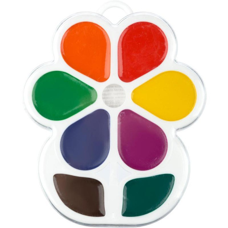 Акварельные медовые краски Цветочек 8 цветов