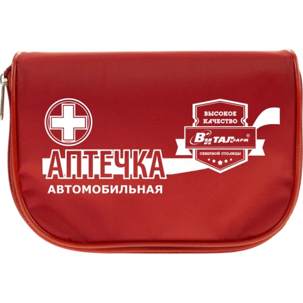 Аптечка первой помощи автомобильная Виталфарм ф.14. 54139 по приказу  №260н с наполнением (текстильная сумка)
