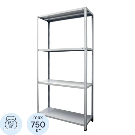 Стеллаж металлический Stynergy 4 полки 1000х500х2000 мм