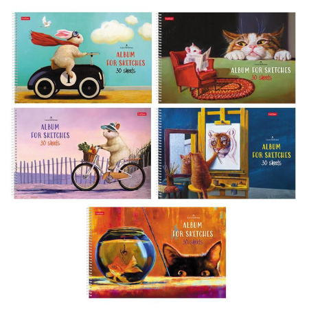 Альбом для рисования Hatber Узнай себя А4 30 листов (обложка в  ассортименте)