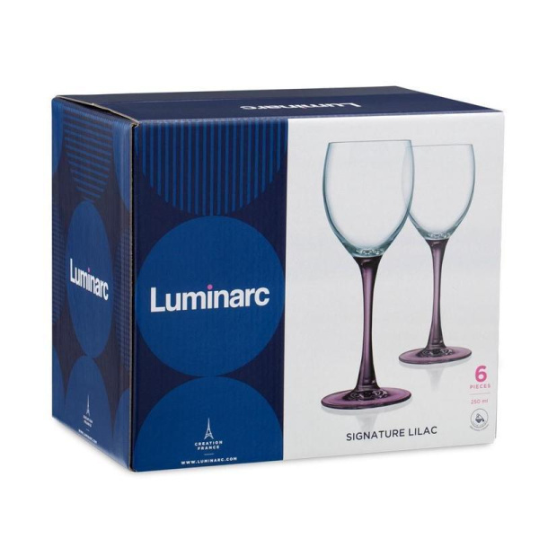 Набор бокалов для вина Luminarc Эталон стеклянные 250 мл (6 шутк в  упаковке)