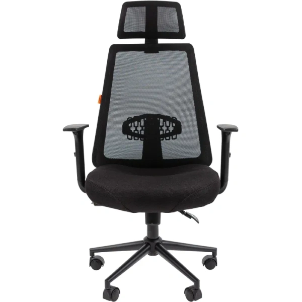 Кресло для руководителя эргономичные Chairman 535 Black чёрное  (сетка/ткань, металл)