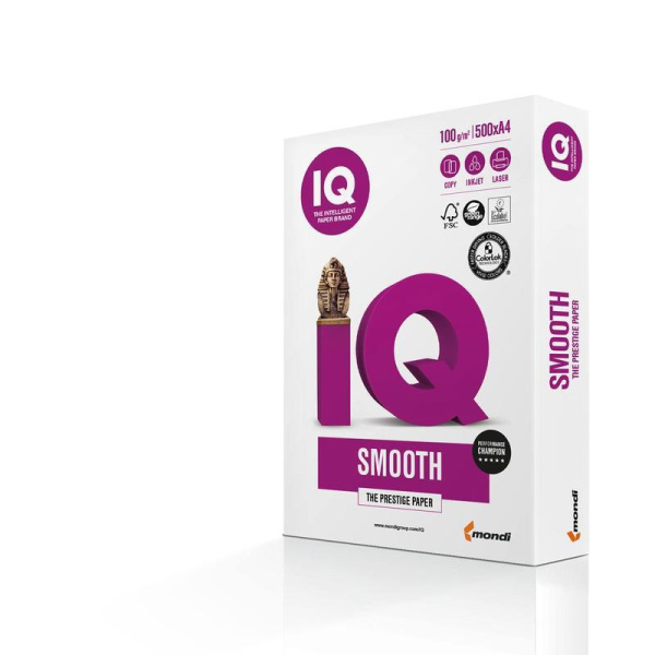 Бумага для офисной техники IQ Smooth (А4, марка A+, 100 г/кв.м, 500 листов)