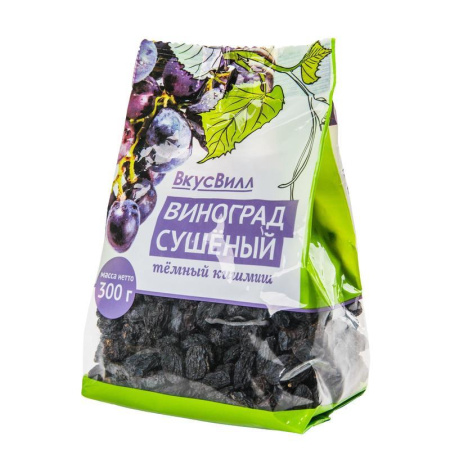 Виноград сушеный ВкусВилл кишмиш  темный 300 г