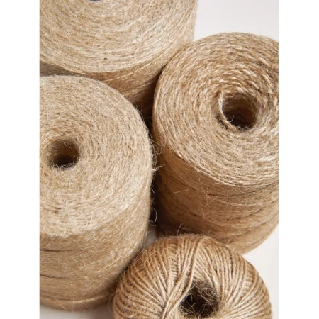 Шпагат джутовый полированный 1200 текс (длина 500 м, 0.56 кг в бобине)