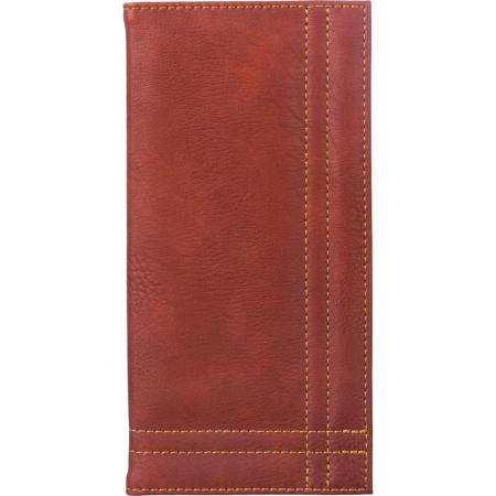 Папка для счета 110х230 мм искуственная кожа коричневая
