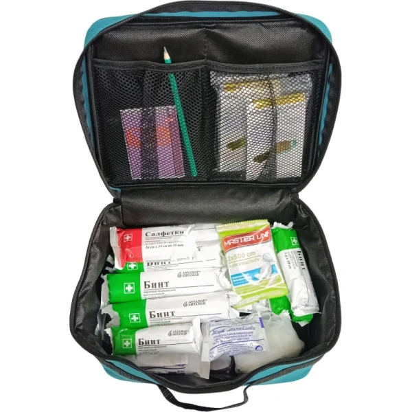 Аптечка первой помощи работникам ФЭСТ 3769 по приказу №262н с наполнителем  (текстильная сумка)