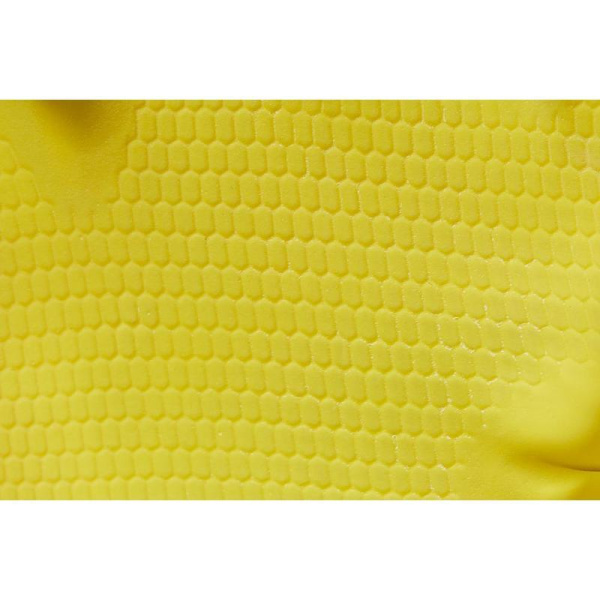 Перчатки резиновые Paclan Professional латекс хлопковое напыление желтые  (размер М)