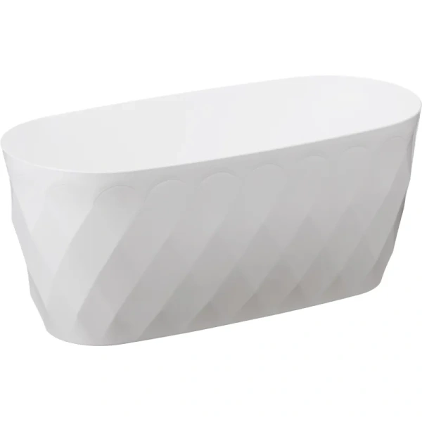 Горшок для цветов Idiland Laurel 5 л с внутренней вставкой 5 л белый  (15x15.2 см)