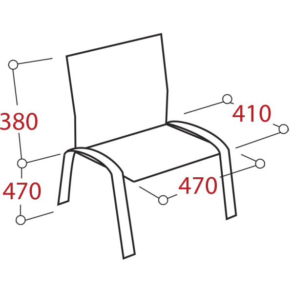 Стул офисный Easy Chair Rio Изо бордовый (ткань, металл хромированный)