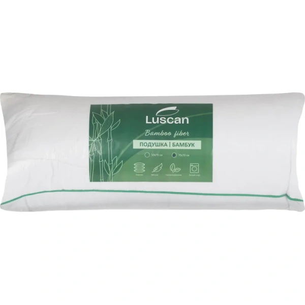 Подушка Luscan 70х70 см бамбуковое волокно и полиэфирное  волокно/микрофибра