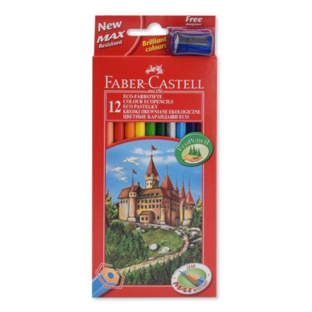 Карандаши цветные Faber-Castell Eco Замок 12 цветов шестигранные