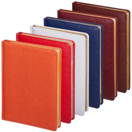 Ежедневник недатированный Attache Sidney Nebraska искусственная кожа А5  136 листов бордовый (золотистый обрез, 145x205 мм)