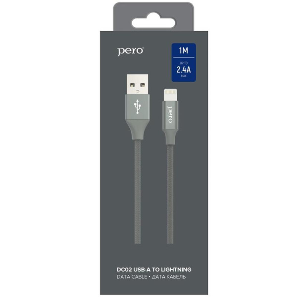 Кабель Pero USB A - Lightning 1 м (4603740875301)