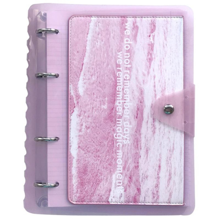 Бизнес-тетрадь Infolio Pocket A5 120 листов  в клетку на кольцах  пластиковая обложка (175x212 мм)