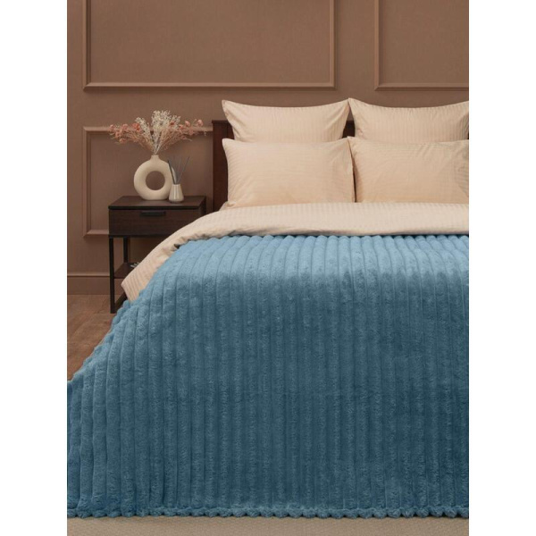 Плед Texrepublic Velvet фланель 200x200 см синий