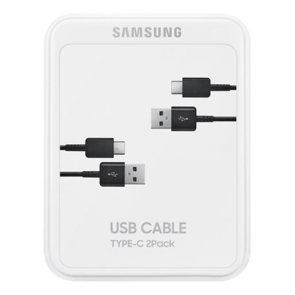 Кабель Samsung USB 2.0 - USB Type-C 1.5 метр 2 штуки (EP-DG930MBRGRU)
