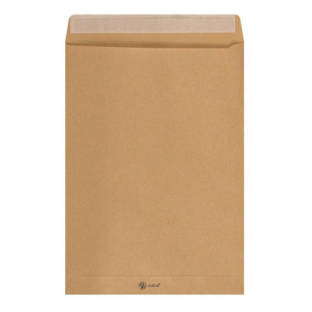 Пакет почтовый Multipack В4 из крафт-бумаги стрип 250х353 мм (100 г/кв.м, 50 штук в упаковке)
