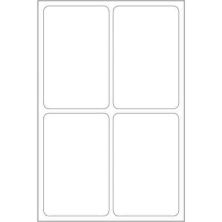 Этикетки самоклеящиеся Avery Zweckform Living  всепогодные белые 47.5x35 мм (8-4 штуки на листе A4, 24 листа в упаковке)