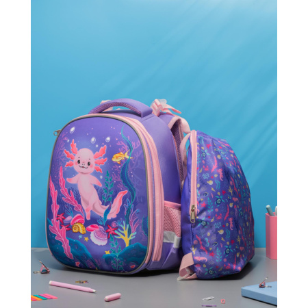 Ранец Комус Класс Аксолотль фиолетовый с двумя отделениями (с  наполнителем)