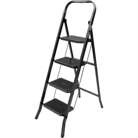 Стремянка стальная Zalger Jet Black 4 ступени (9920-4)