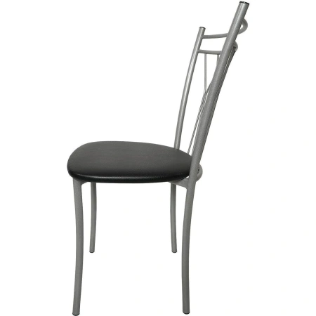 Стул обеденный Акапелло чёрный полимер (искусственная кожа, сталь)