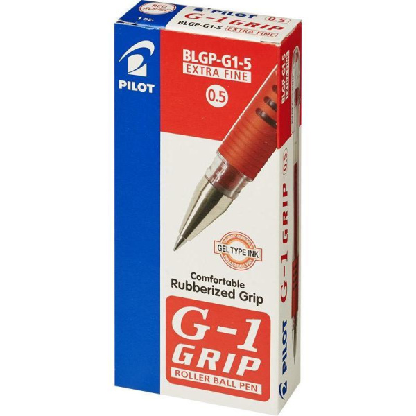 Ручка гелевая Pilot BLGP-G1-5 красная (толщина линии 0,3 мм)