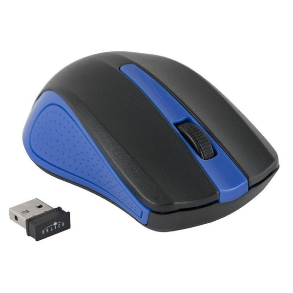 Мышь компьютерная Oklick 485MW черно-синяя