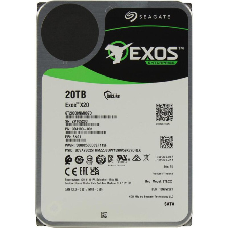 Жесткий диск Seagate Exos х20 20 ТБ (ST20000NM007D)
