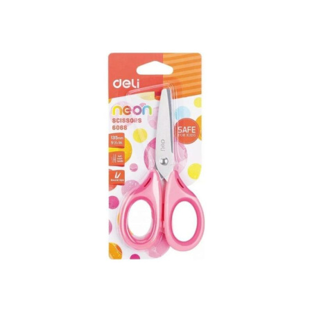 Ножницы детские Deli E6068 Neon 135 мм