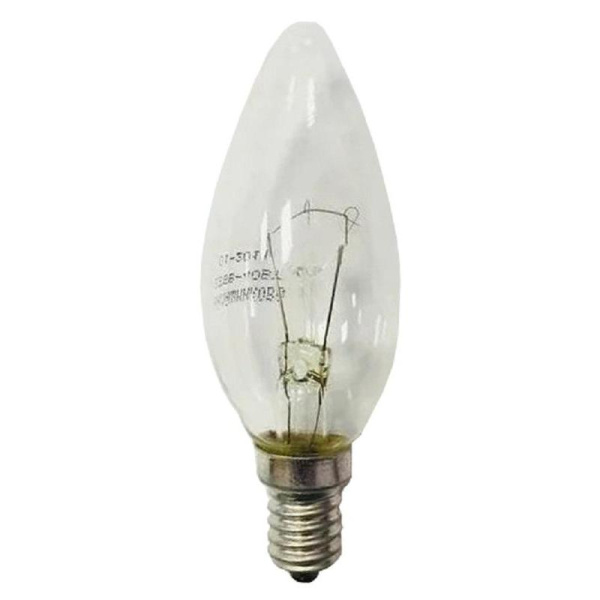 Лампа накаливания Favor 40 Вт E14 свеча прозрачная 2700 K теплый белый  свет